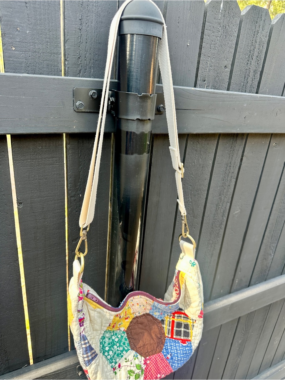 Handmade from Vintage Quilt Patchwork Crossbody/Bumbag cottage core - Picture 11 of 15